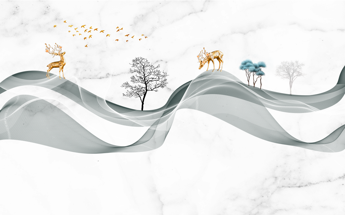 现代简约格栅大理