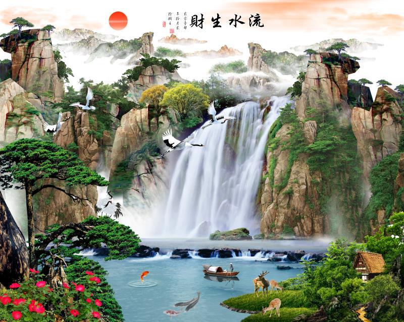唯美山水装饰画电
