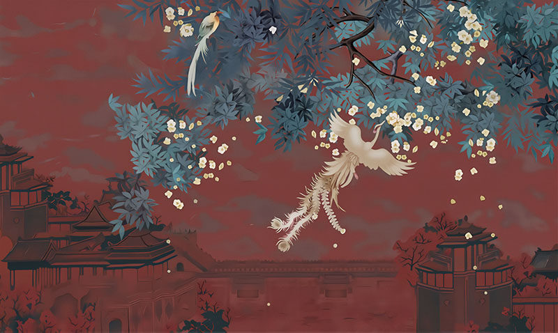 新中式阁楼凤凰红