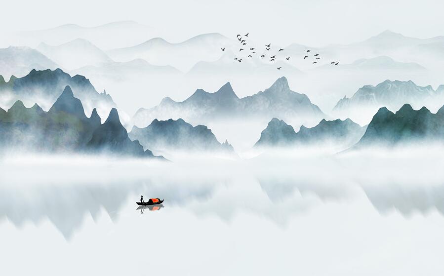 新中式水墨山水背