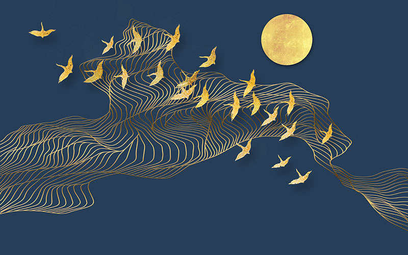 背景墙现代简约金