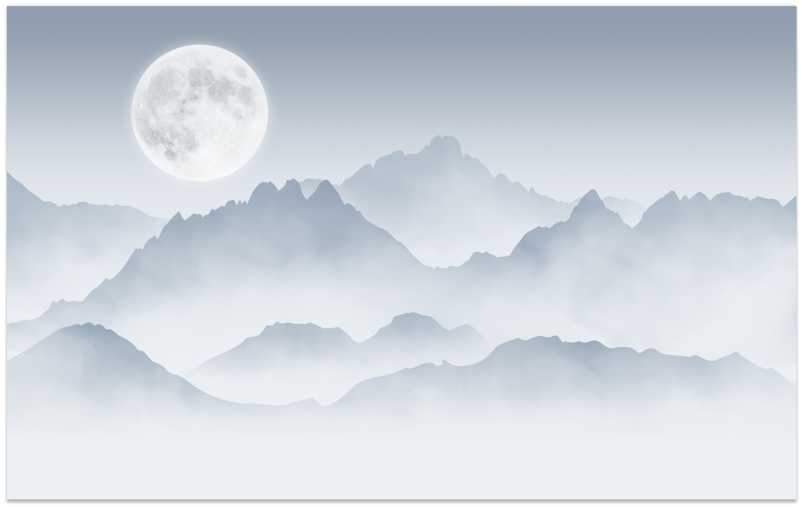 简约抽象意境山水