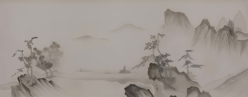 新中式水墨山水复