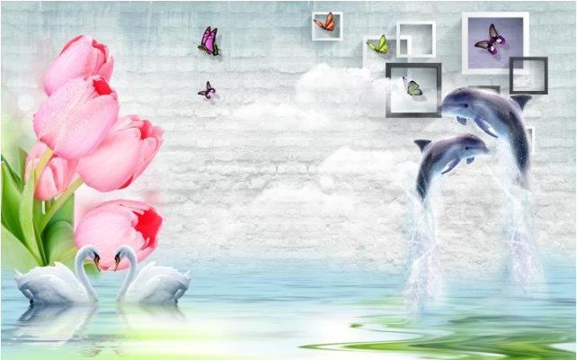 梦幻3D立体海豚