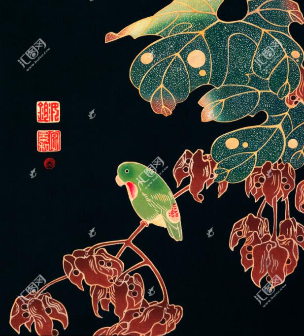 中式玄关花鸟中式