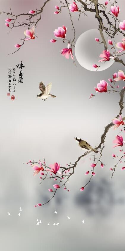 新中式咏玉兰红玉