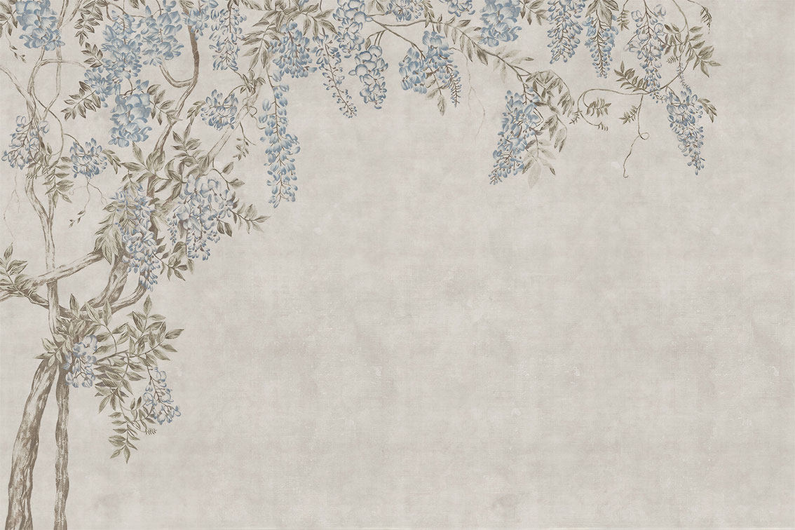 现代简约背景墙树