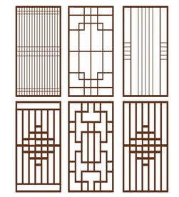 背景墙新中式格栅