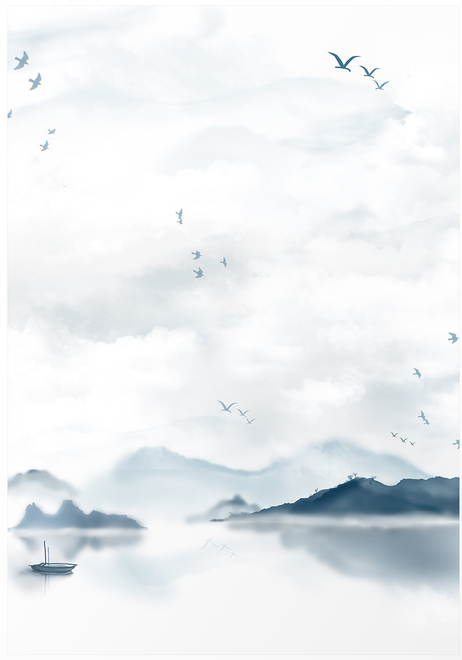 新中式水墨山水意