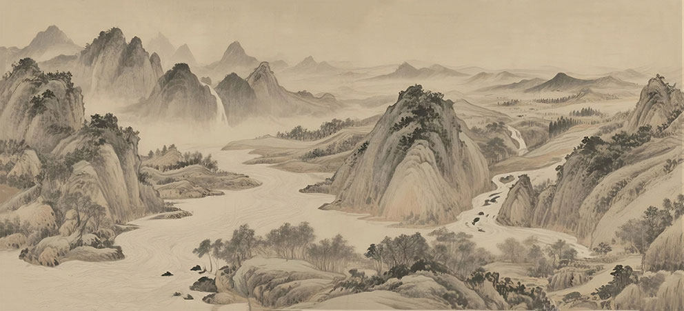 新中式简约山峰背