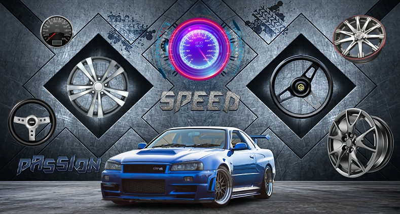 汽车跑车车标车轮