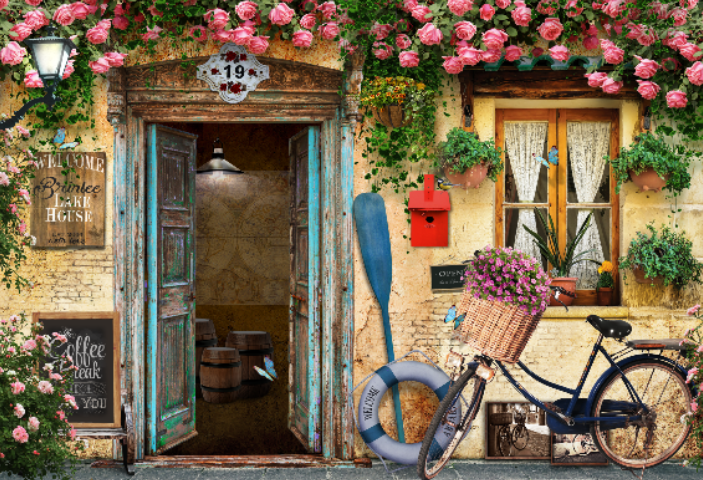 唯美欧式小镇一景