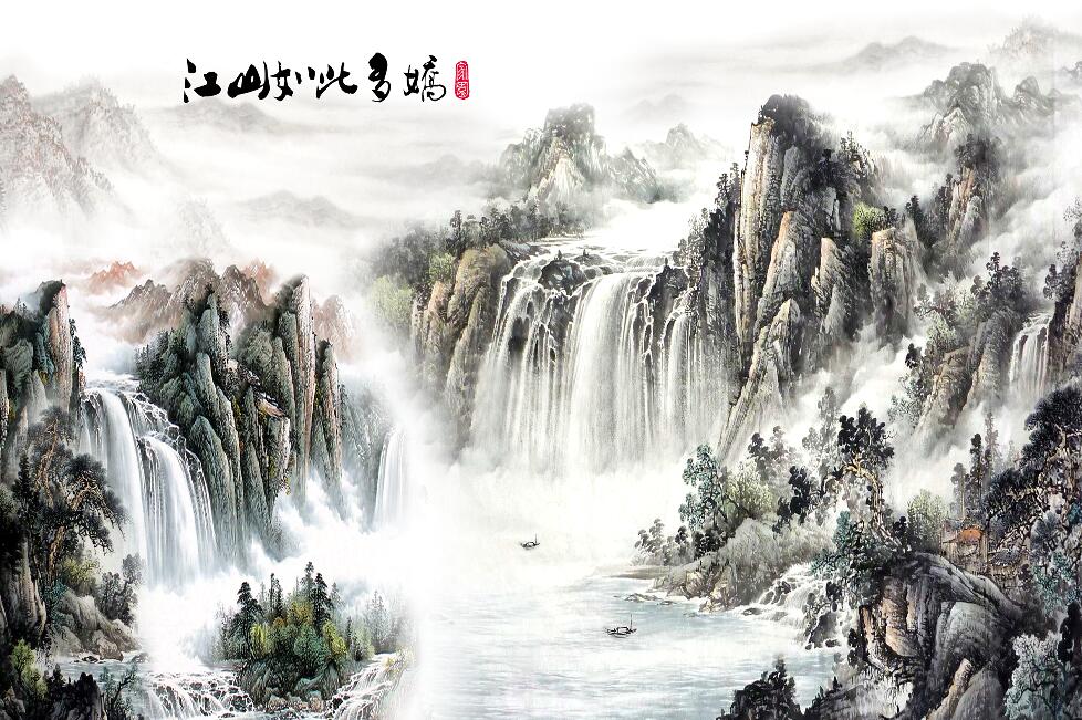 新中式山水江山如