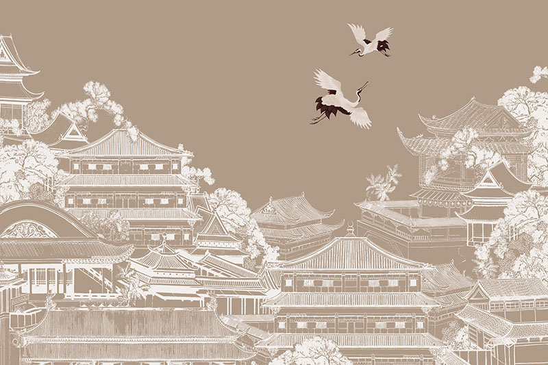 新中式背景墙白色