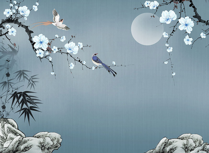 背景墙新中式简约