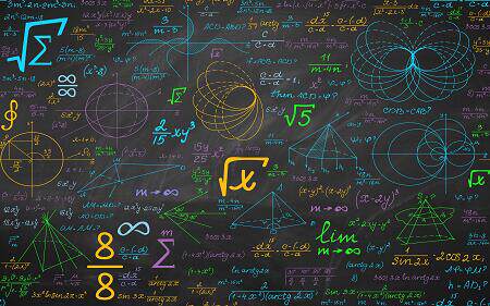 数学公式彩色粉笔