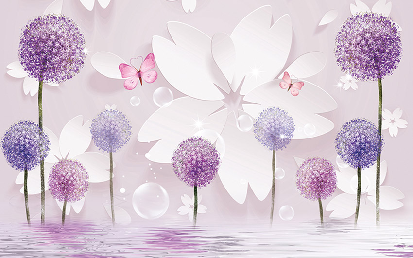现代简约蒲公英花