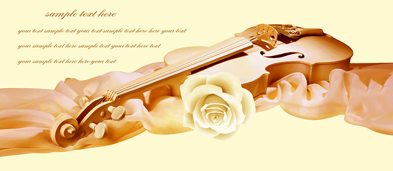 新中式背景墙吉他