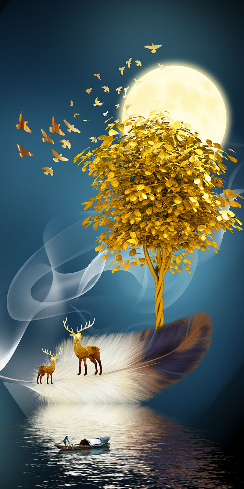 背景墙现代简约金