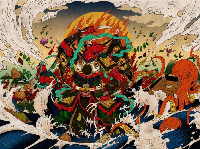 日式风情画背景背