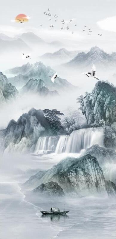 新中式水墨山水背