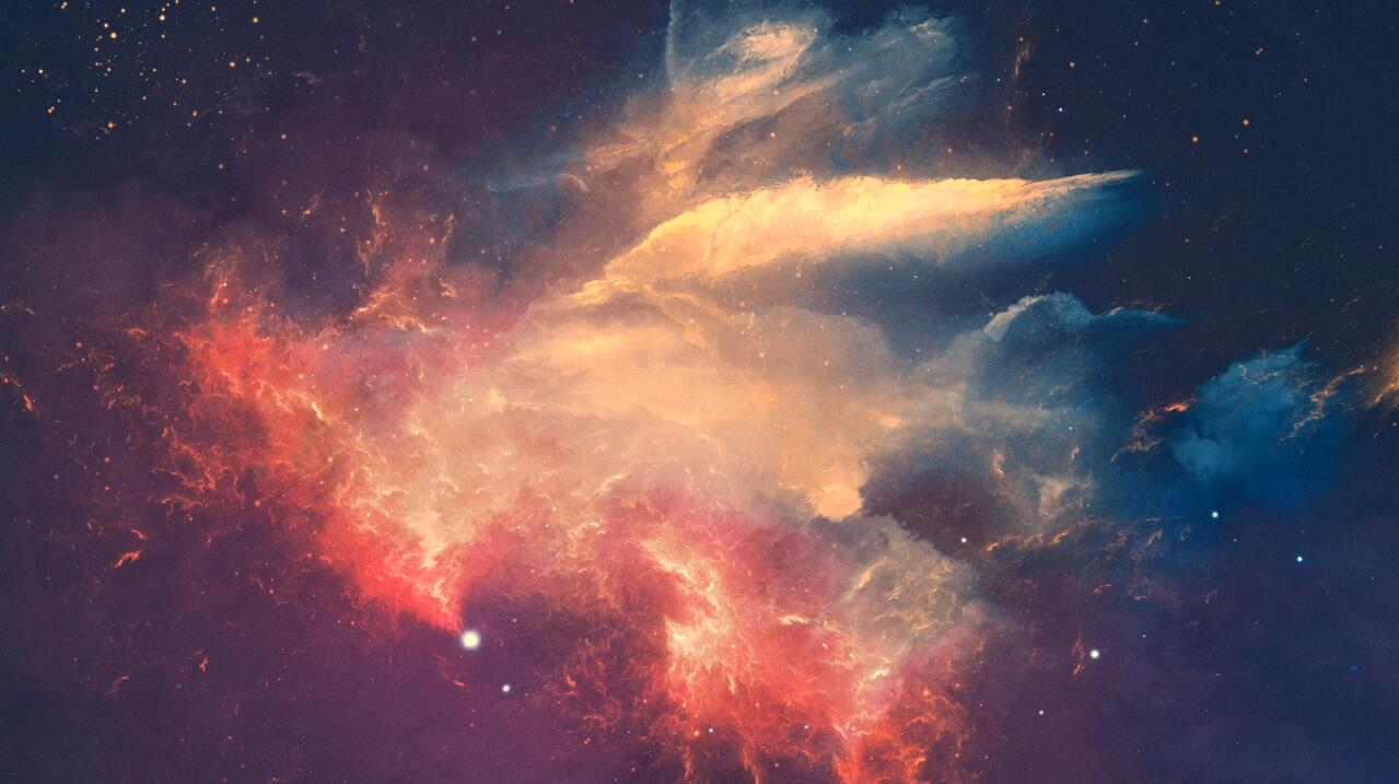 梦幻炫彩星空背景