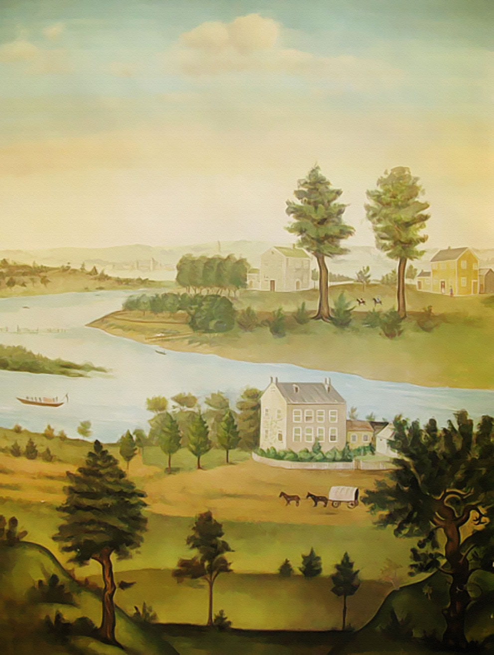 现代简约油画风景