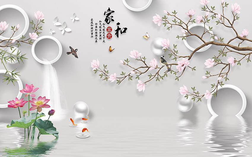 中式家和富贵玉兰