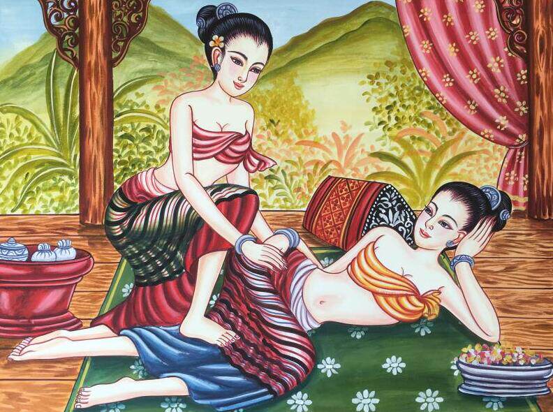 泰式按摩背景墙泰