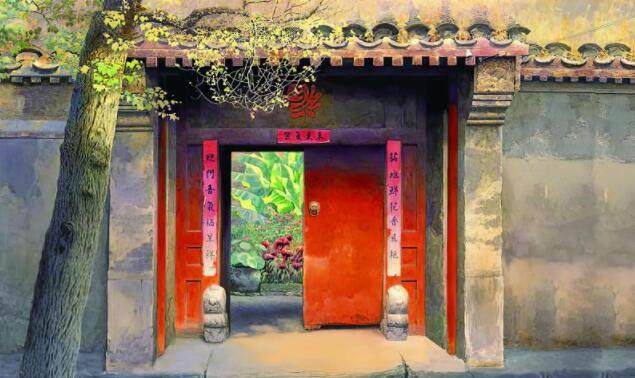 院门  古风背景