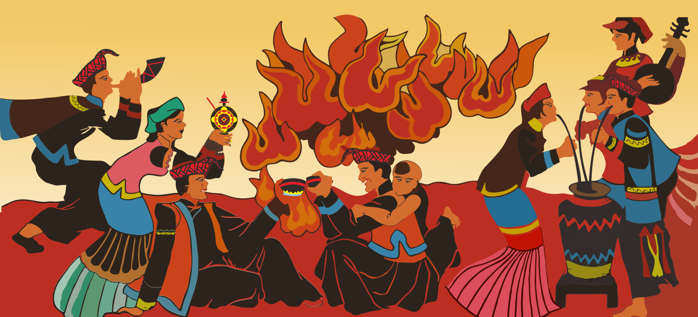 彝族羌族藏装少数