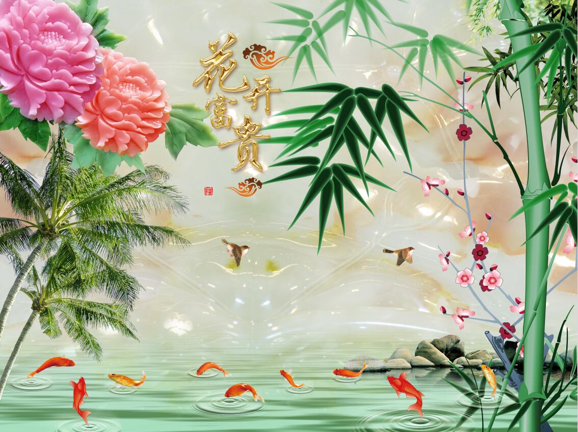 玉雕花开富贵牡丹