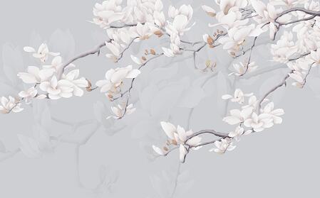 手绘花鸟图背景 