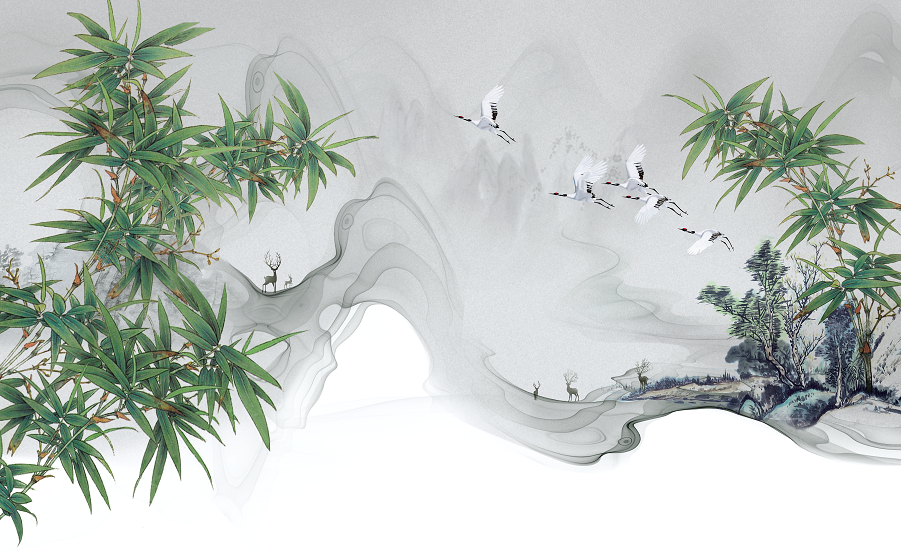 简约新中式竹子意