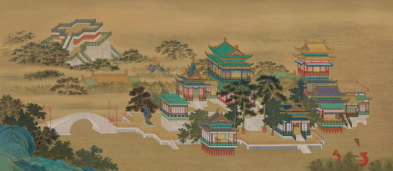 新中式阁楼背景墙