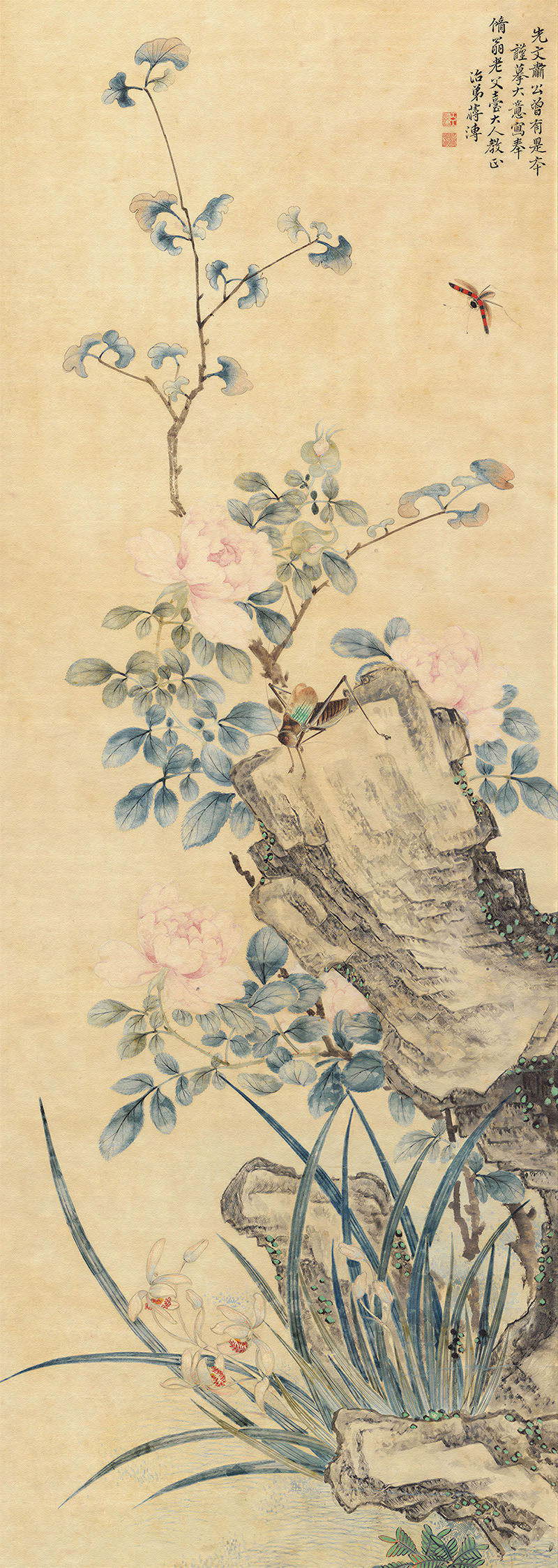 新中式玄关古画名