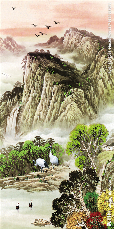 G水墨画玄关水墨