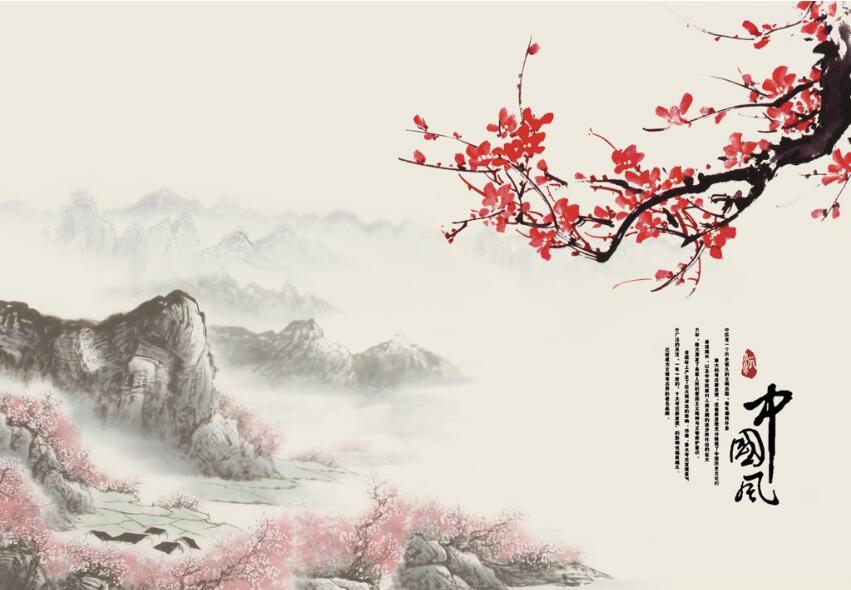 中国风梅花电视背