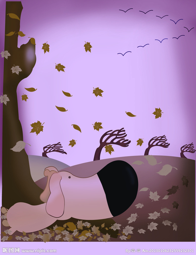 G树和狗背景墙树