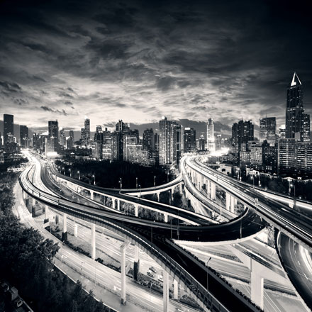 城市夜景拍摄图背