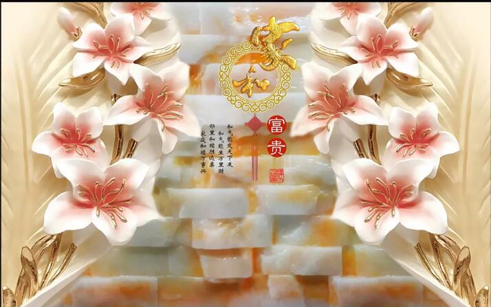 家和富贵浮雕兰花