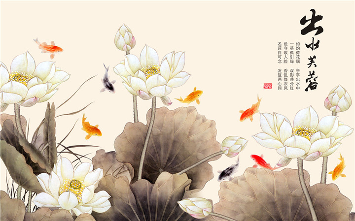 出水芙蓉莲花新中