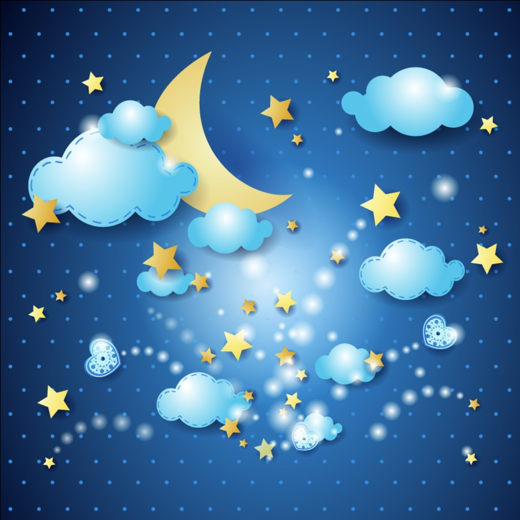 卡通星空图片儿童