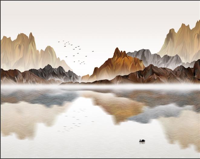 新中式意境水墨电