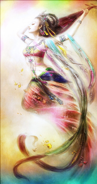 高清飞天敦煌壁画