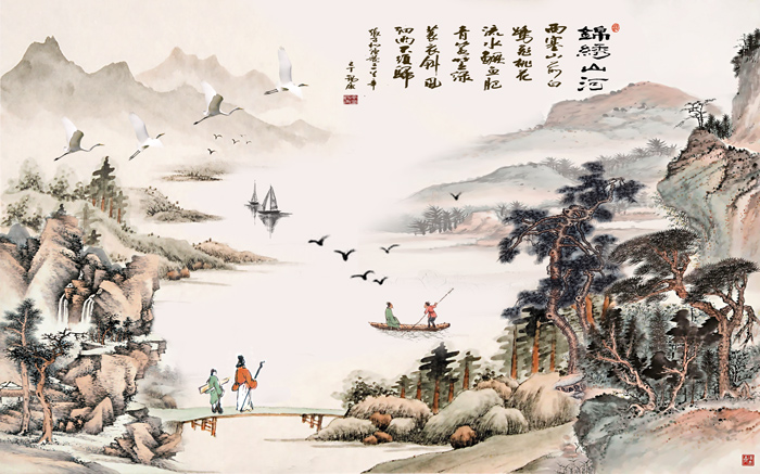高清水墨山水锦绣