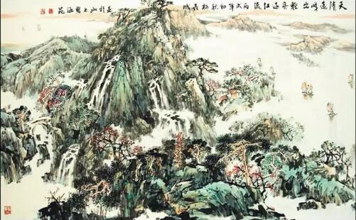 山水风景流水生财
