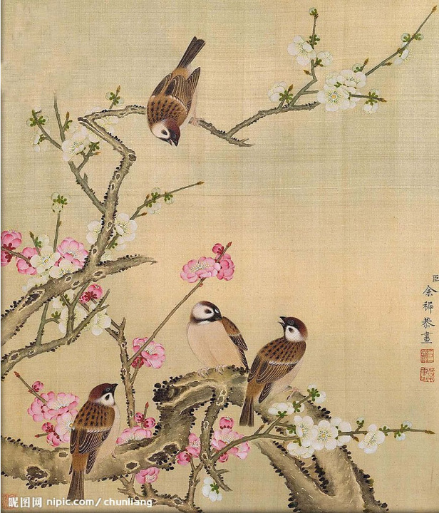 新中式复古中式花