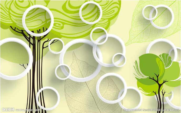 立体圆圈简约树图