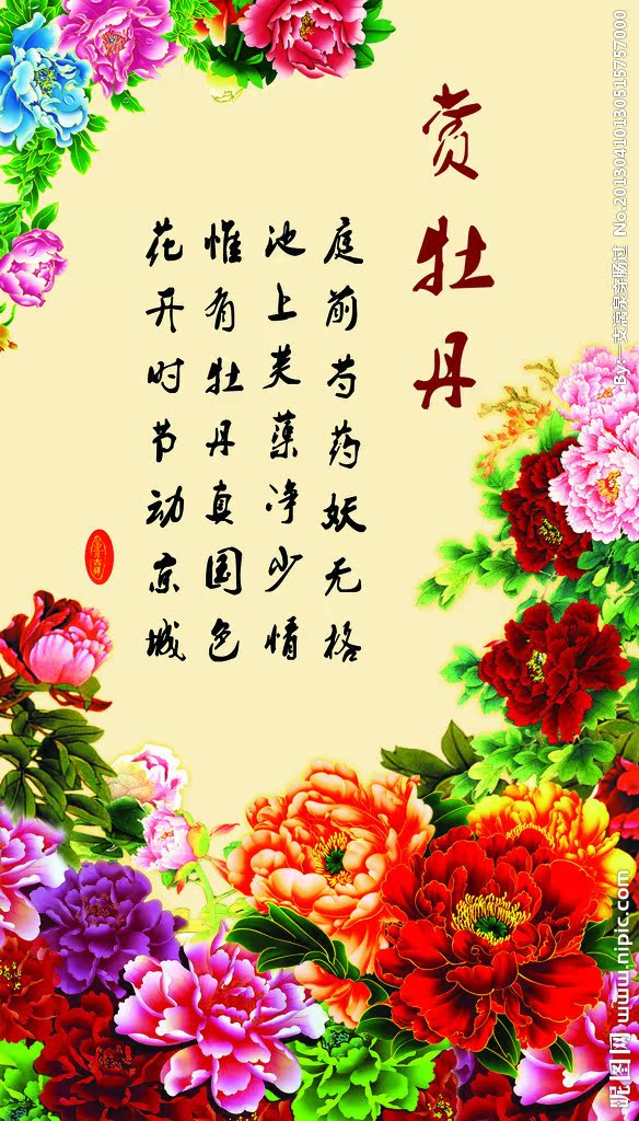 G牡丹背景墙背景